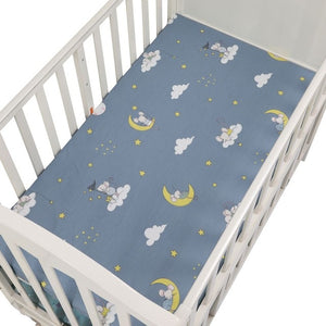 100% Cotton Crib Fitted Sheet Soft Breathable Baby Bed Mattress Cover Cartoon Newborn Bedding For Cot Size 130*70cm/105*60