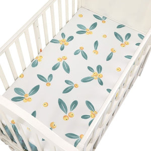 100% Cotton Crib Fitted Sheet Soft Breathable Baby Bed Mattress Cover Cartoon Newborn Bedding For Cot Size 130*70cm/105*60