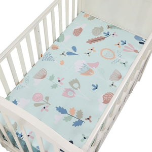 100% Cotton Crib Fitted Sheet Soft Breathable Baby Bed Mattress Cover Cartoon Newborn Bedding For Cot Size 130*70cm/105*60