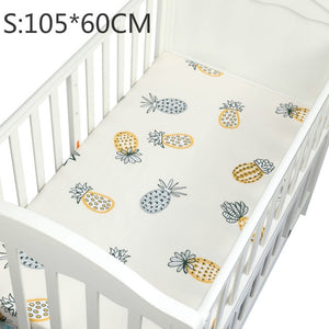 100% Cotton Crib Fitted Sheet Soft Breathable Baby Bed Mattress Cover Cartoon Newborn Bedding For Cot Size 130*70cm/105*60