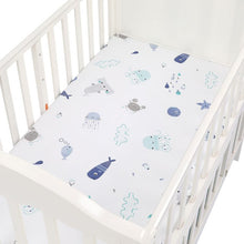 Load image into Gallery viewer, 100% Cotton Crib Fitted Sheet Soft Breathable Baby Bed Mattress Cover Cartoon Newborn Bedding For Cot Size 130*70cm/105*60