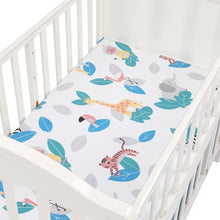 Load image into Gallery viewer, 100% Cotton Crib Fitted Sheet Soft Breathable Baby Bed Mattress Cover Cartoon Newborn Bedding For Cot Size 130*70cm/105*60