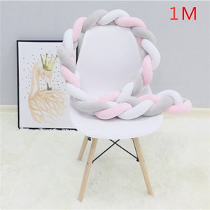 1M/2M/3M Baby Bumper Bed Braid Knot Pillow Cushion Bumper for Infant Bebe Crib Protector Cot Bumper Room Decor